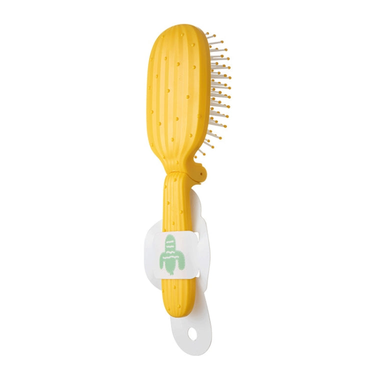 Portable Cactus Folding Air Cushion Comb Anti-Static Fine Tooth Scalp Massage Comb