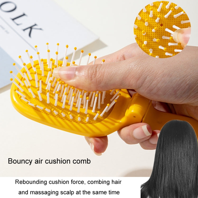 Portable Cactus Folding Air Cushion Comb Anti-Static Fine Tooth Scalp Massage Comb