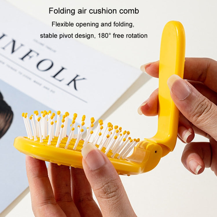 Portable Cactus Folding Air Cushion Comb Anti-Static Fine Tooth Scalp Massage Comb