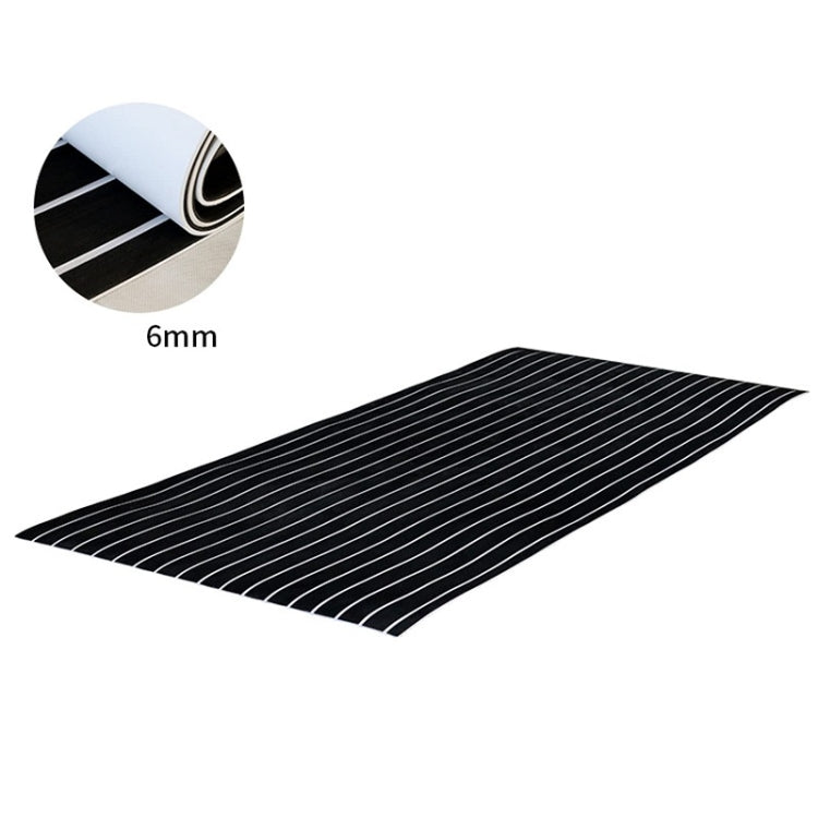 240x90x0.6cm Black White Yacht Imitation Teak Anti-Slip Deck EVA Mat