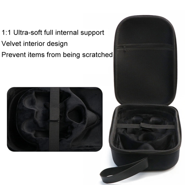 For Meta Quest 2 / 3 VR Glasses Integrated Storage Protective Case Portable Hard Bag - Black