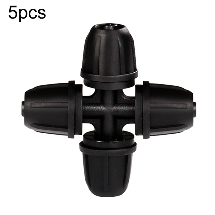 5pcs 4/7 Pipe Fitting Drip Irrigation Accessories Gardening Irrigation Watering Fittings - Straight 4-Way