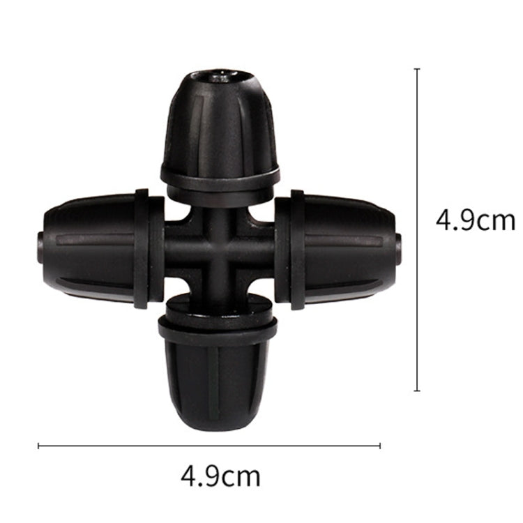 5pcs 4/7 Pipe Fitting Drip Irrigation Accessories Gardening Irrigation Watering Fittings - Straight 4-Way
