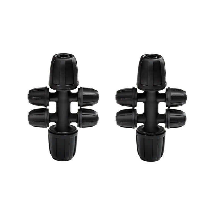 2pcs 8/11 To 4/7 Dual Locking Reducer Drip Irrigation Fittings Gardening Hose Sprinkler Connector, Model: 6 Way