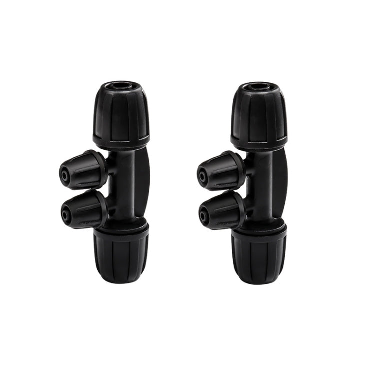 2pcs 8/11 To 4/7 Dual Locking Reducer Drip Irrigation Fittings Gardening Hose Sprinkler Connector, Model: 4 Way