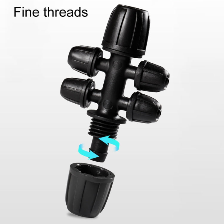 2pcs 8/11 To 4/7 Dual Locking Reducer Drip Irrigation Fittings Gardening Hose Sprinkler Connector, Model: 6 Way