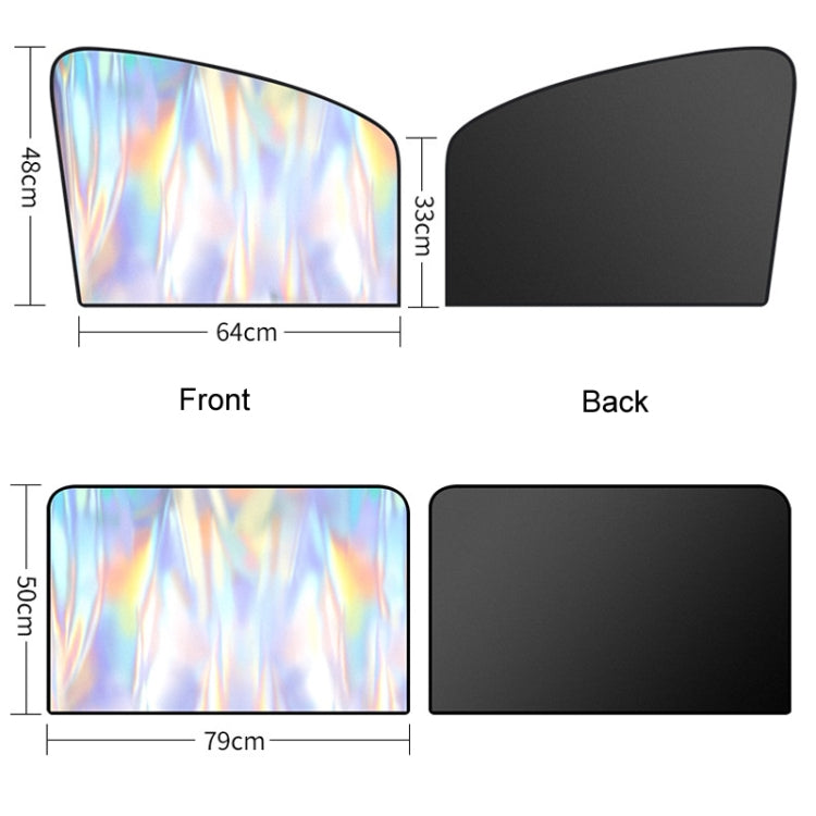 Colorful Titanium Silver Magnetic Car Sun Protection Sunshade Curtain