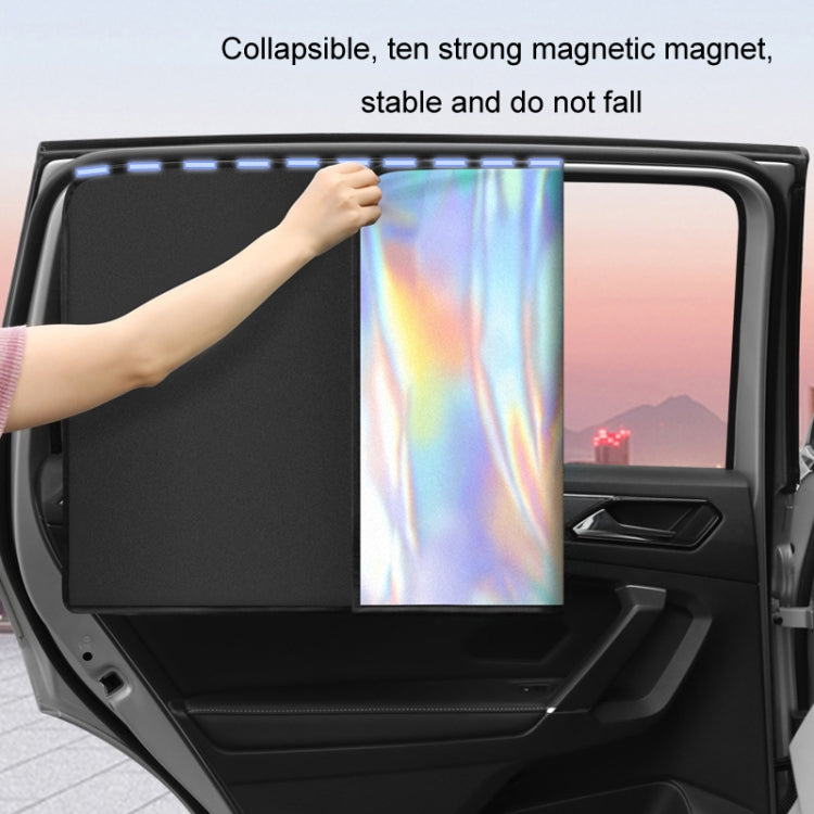 Colorful Titanium Silver Magnetic Car Sun Protection Sunshade Curtain