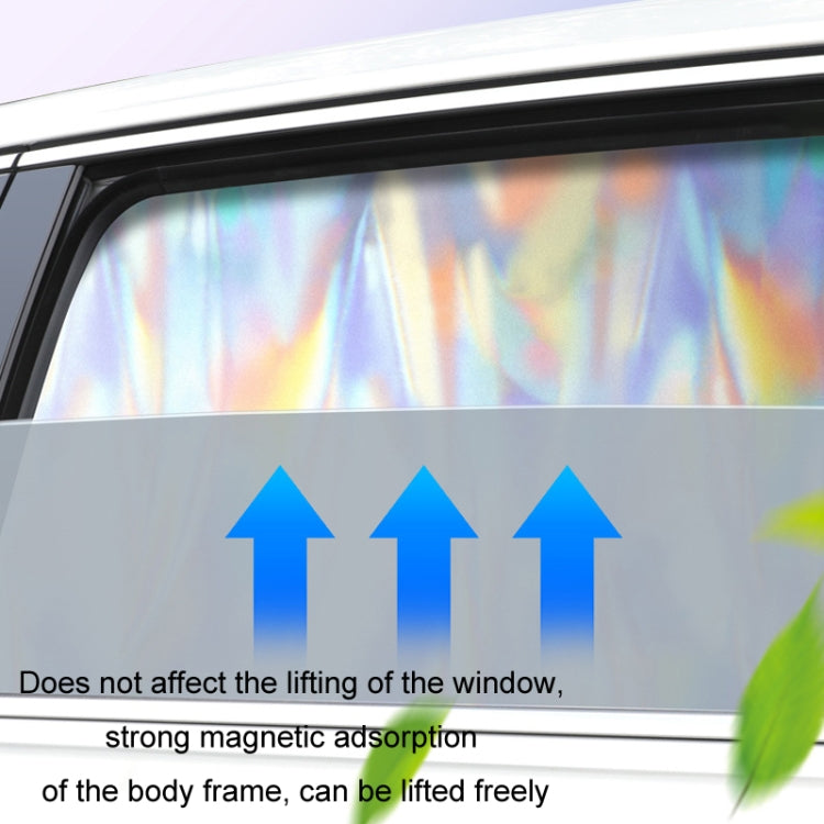 Colorful Titanium Silver Magnetic Car Sun Protection Sunshade Curtain