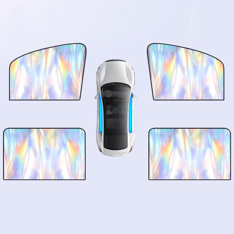 Colorful Titanium Silver Magnetic Car Sun Protection Sunshade Curtain