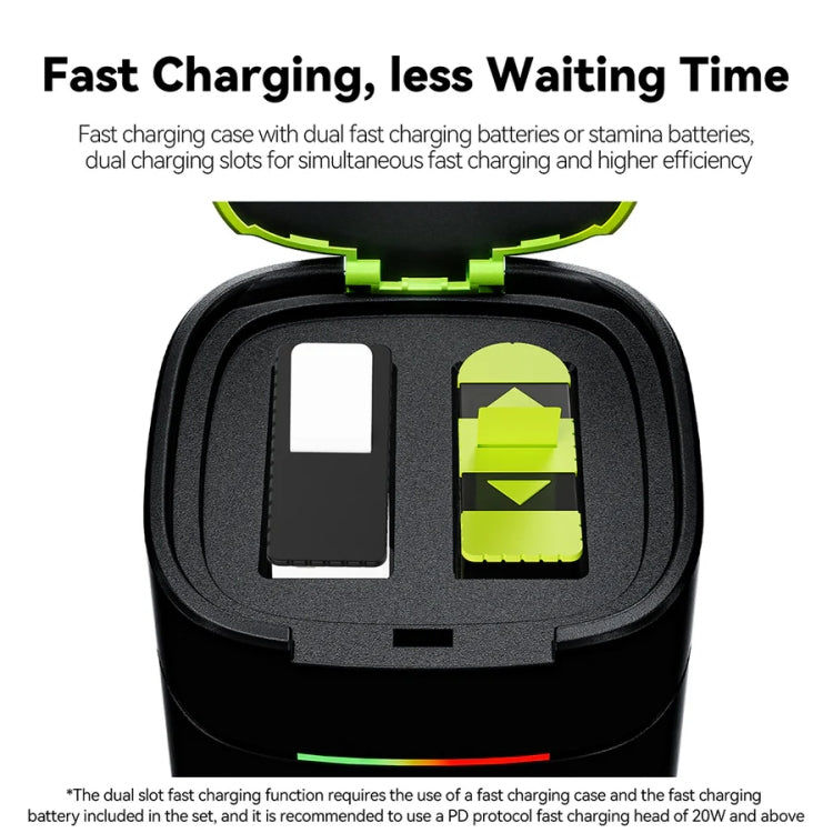 TELESIN GP-FCK-B11 Fast Charged Battery Storage Charging Box For GoPro HERO12 Black / HERO11 Black / HERO10 Black / HERO9 Black - Single Charging Box