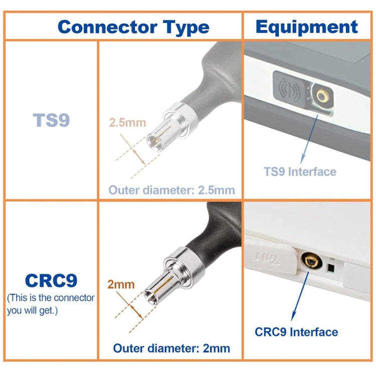 40cm SMA Female To CRC9 Male Flat Over Window Cable RF Coaxial Cable