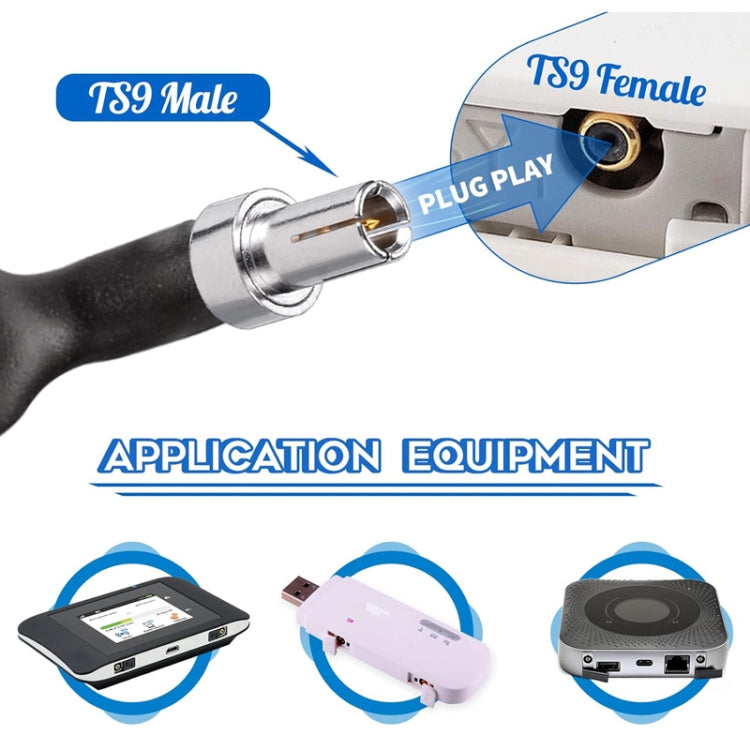 30cm TS9 Male To Female Flat Over Window Cable RF Coaxial Cable