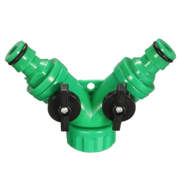 2 Way Garden Plumbing Hose Quick Connect Switch Horticultural Irrigation Faucet Ball Valve - AT015