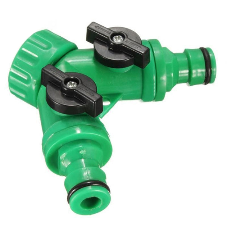 2 Way Garden Plumbing Hose Quick Connect Switch Horticultural Irrigation Faucet Ball Valve - AT015