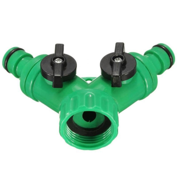 2 Way Garden Plumbing Hose Quick Connect Switch Horticultural Irrigation Faucet Ball Valve - AT015