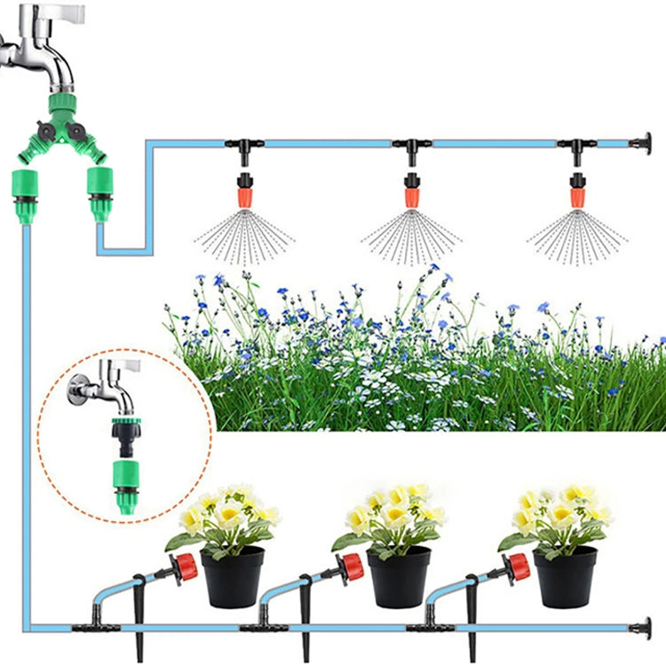 2 Way Garden Plumbing Hose Quick Connect Switch Horticultural Irrigation Faucet Ball Valve - AT015