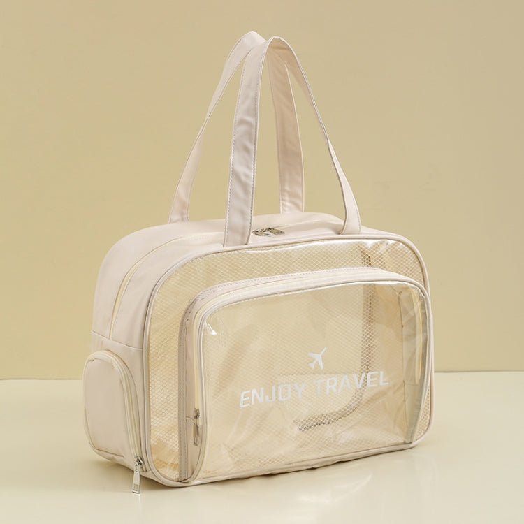 Waterproof Swimming Beach Bag Toiletries and Cosmetics Bag, Color: Beige with Shoe Warehouses