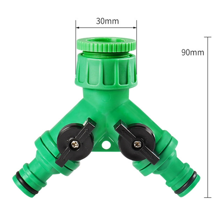 2 Way Garden Plumbing Hose Quick Connect Switch Horticultural Irrigation Faucet Ball Valve - BT918