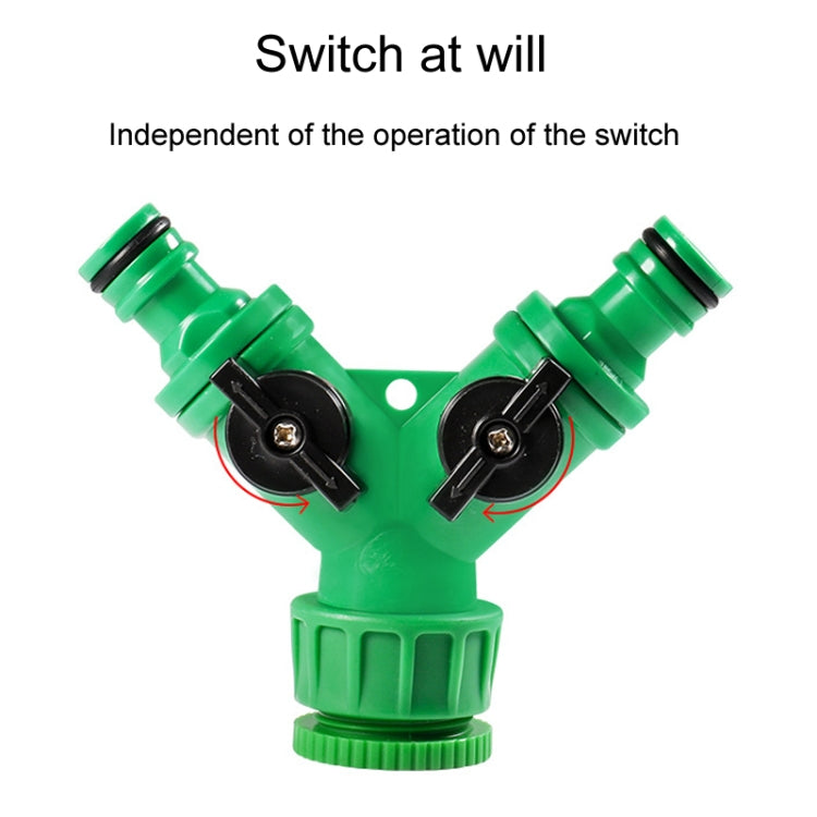 2 Way Garden Plumbing Hose Quick Connect Switch Horticultural Irrigation Faucet Ball Valve - BT918