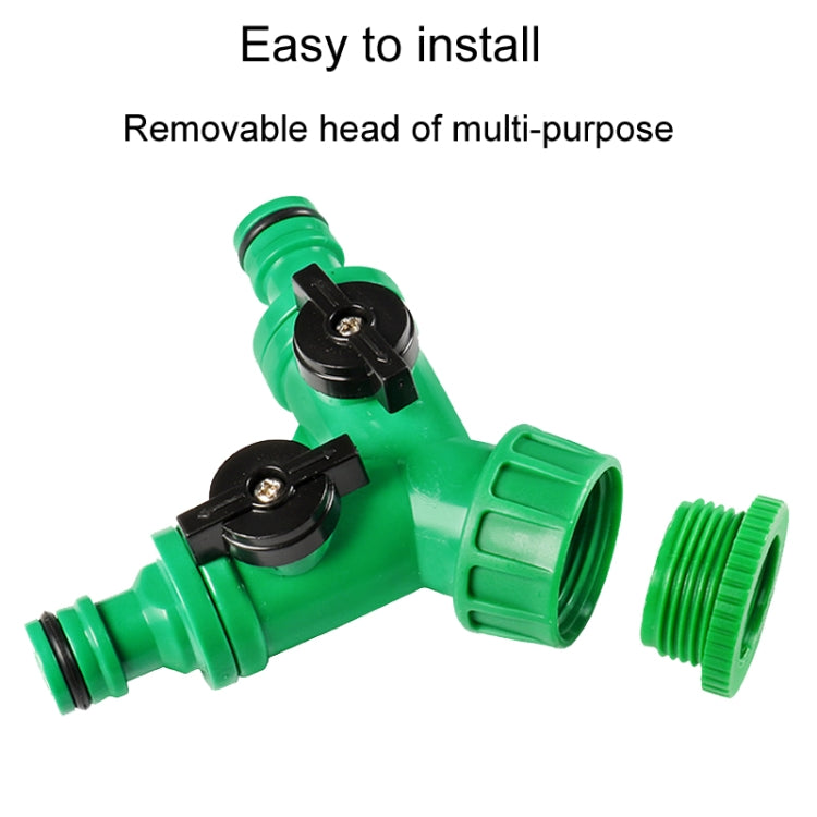 2 Way Garden Plumbing Hose Quick Connect Switch Horticultural Irrigation Faucet Ball Valve - BT918