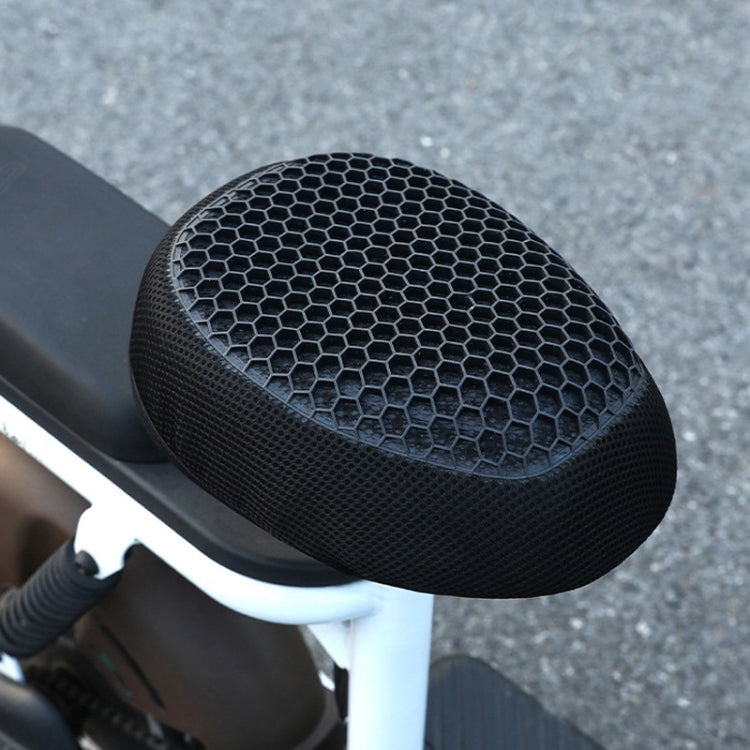 Motorcycle Breathable Massage Waterproof Sun-proof Silicone Seat Cushion - Black