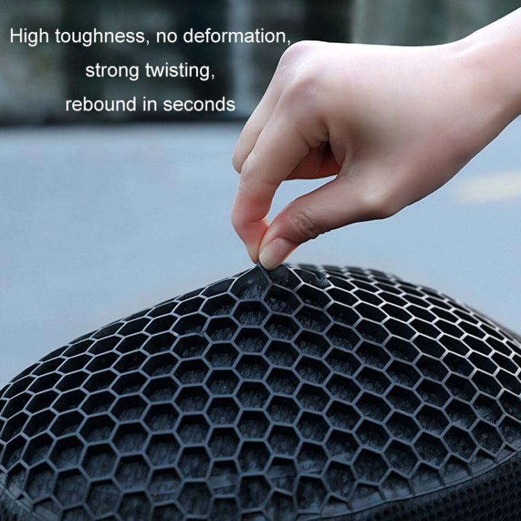 Motorcycle Breathable Massage Waterproof Sun-proof Silicone Seat Cushion - Black