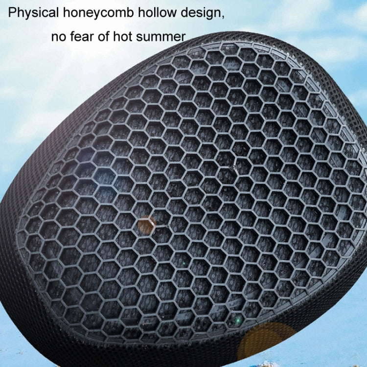 Motorcycle Breathable Massage Waterproof Sun-proof Silicone Seat Cushion - Black