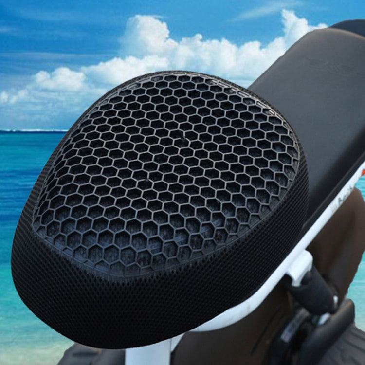 Motorcycle Breathable Massage Waterproof Sun-proof Silicone Seat Cushion - Black