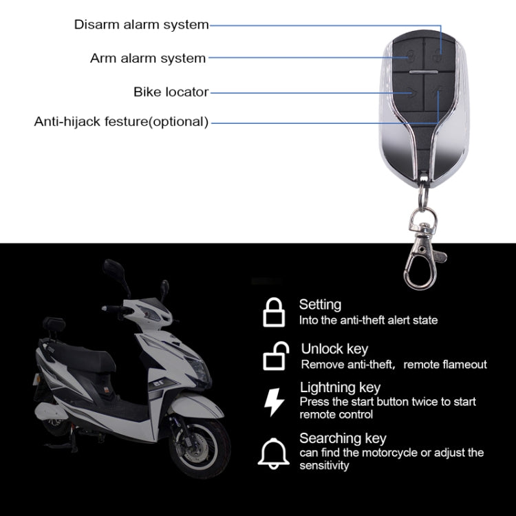 Electric Vehicle Anti-theft Remote Alarm Keyless Quick Vehicle Search - 48-72V