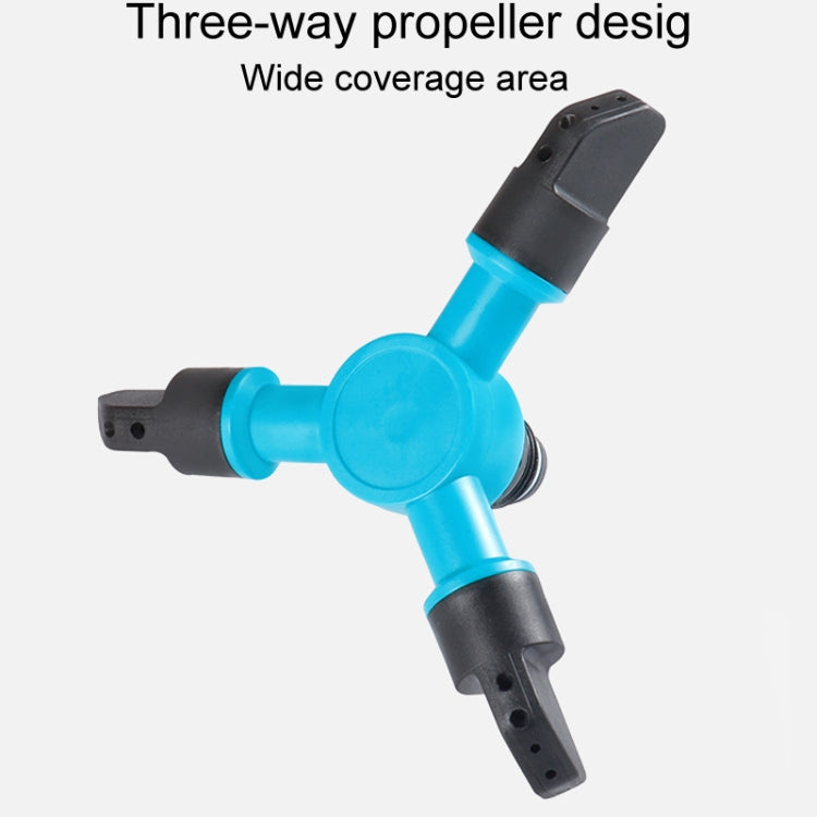 Automatic Rotating Plastic Ground Sprinkler Garden Lawn Triangle Spraying Nozzles