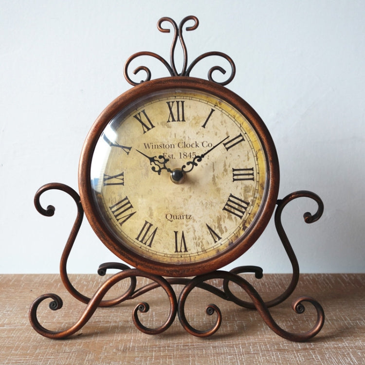 Iron Mute Clock Retro Living Room Decoration Clock