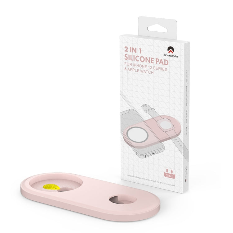 For Apple Watch / iPhone AhaStyle PT135 2 In 1 Silicone Wireless Charging Base