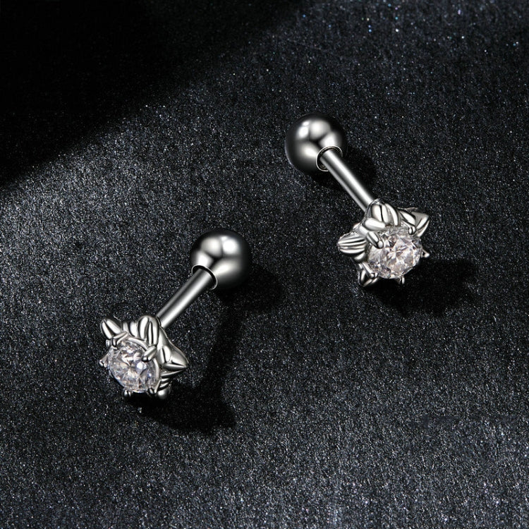 S925 Sterling Silver Moissanite Star Thread Earrings - MSE051