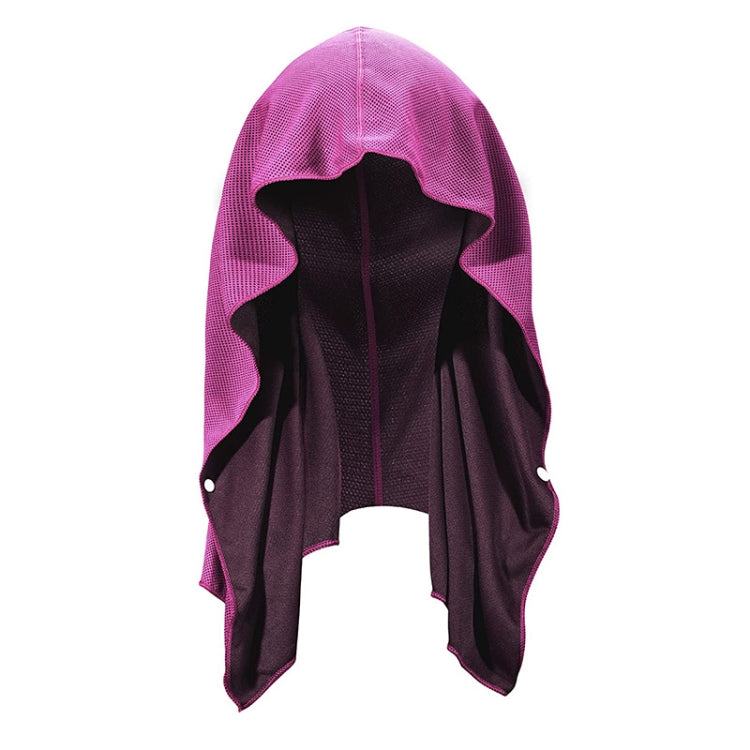 65x30cm U Shape Cold Feeling Hooded Towel Beach Camping Fitness Sun Protection Quick Drying Sports Cooling Headband