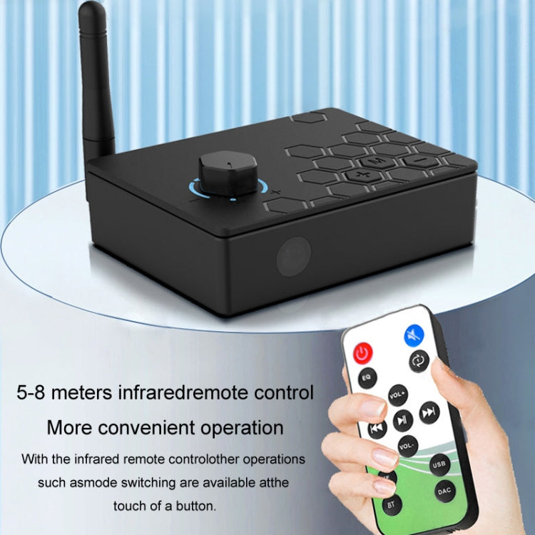 Bluetooth 5.4 Receiver Digital To Analog Card U Disk Converter Adapter With Remote Control
