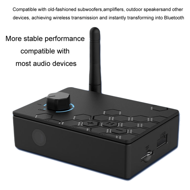 Bluetooth 5.4 Receiver Digital To Analog Card U Disk Converter Adapter With Remote Control