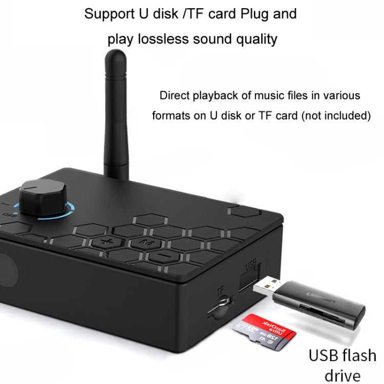Bluetooth 5.4 Receiver Digital To Analog Card U Disk Converter Adapter With Remote Control