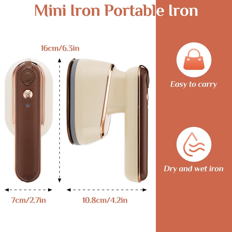 2-in-1 800W Handheld Household Wet and Dry Steam Iron Steam Hanging Iron, Spec: EU Plug - Yellow