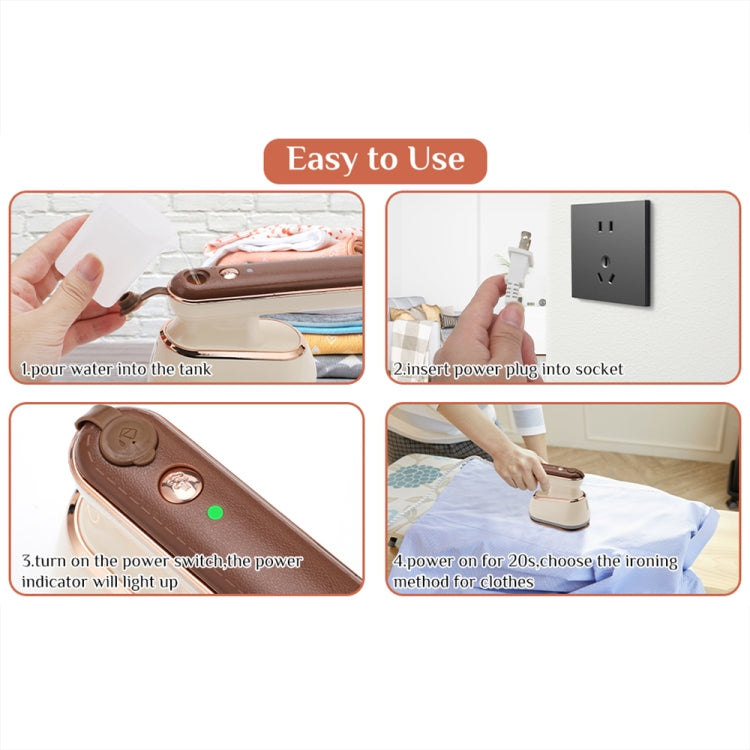 2-in-1 800W Handheld Household Wet and Dry Steam Iron Steam Hanging Iron, Spec: EU Plug - Yellow