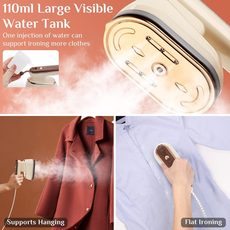2-in-1 800W Handheld Household Wet and Dry Steam Iron Steam Hanging Iron, Spec: EU Plug - Yellow