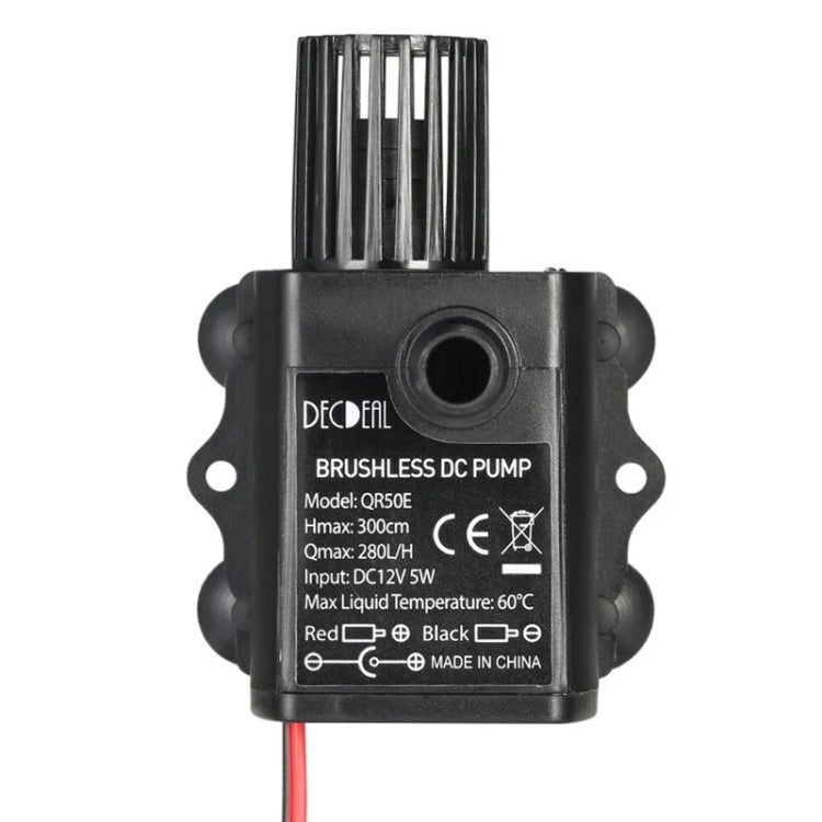 DC12V Solar Micro Brushless Cold Water Circulating Fountain Water Pump, Model: QR50E