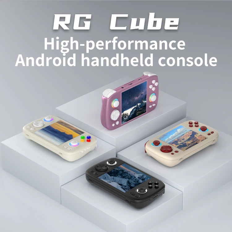 ANBERNIC RG Cube Retro Handheld Game Console With 3.95 Inch Screen T820 CPU Android 13 RGB Light 8+128G - Black