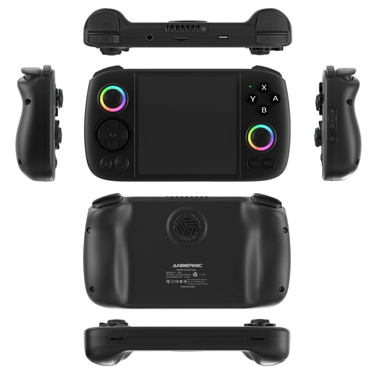 ANBERNIC RG Cube Retro Handheld Game Console With 3.95 Inch Screen T820 CPU Android 13 RGB Light 8+128G - Black