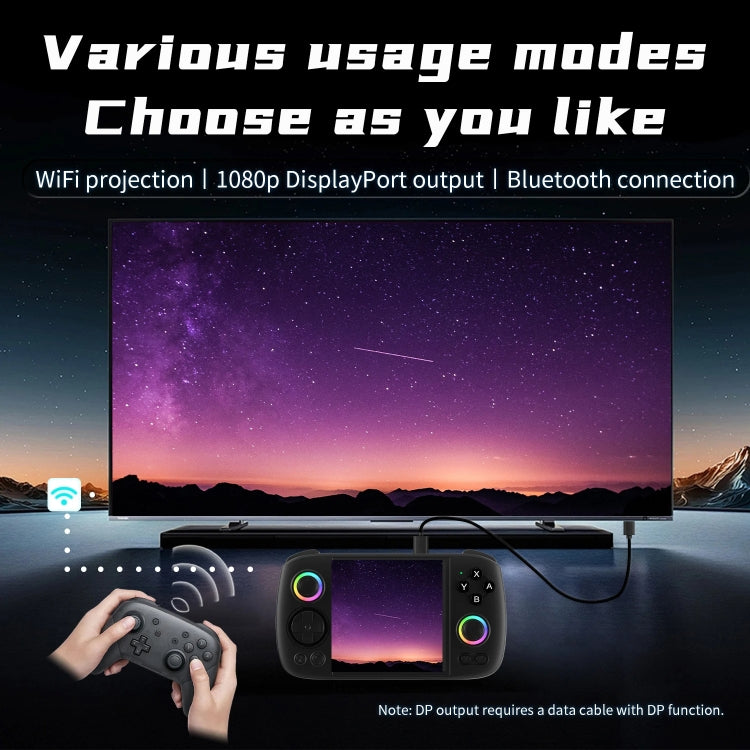 ANBERNIC RG Cube Retro Handheld Game Console With 3.95 Inch Screen T820 CPU Android 13 RGB Light 8+128G - Black