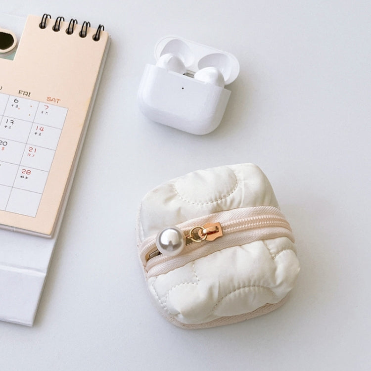 Little Tent Stereo Earphone Bag Coin Storage Bag - Beige