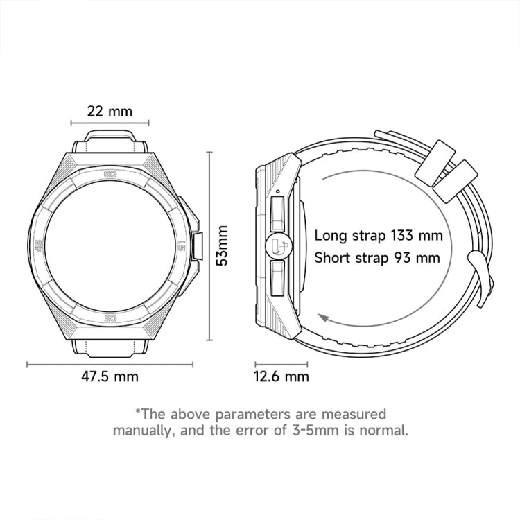 LOKMAT COMET2 PRO 1.46-Inch 5ATM Waterproof Bluetooth Call Smart Watch, Color: Black Stainless Steel