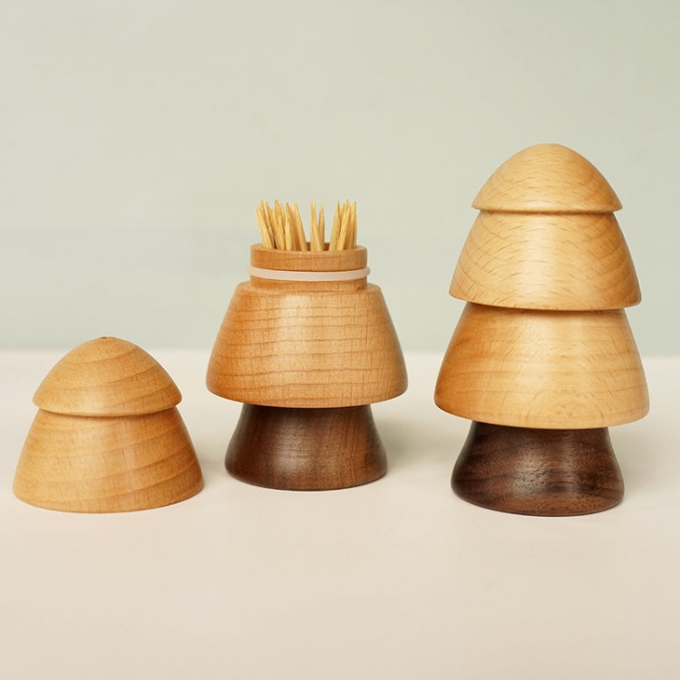 Solid Wooden Toothpick Holder Personalized Wooden Household Toothpick Can - Small Tree Shape