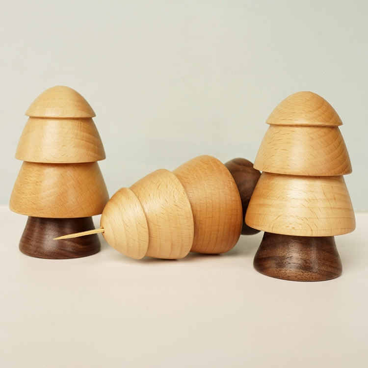 Solid Wooden Toothpick Holder Personalized Wooden Household Toothpick Can - Small Tree Shape
