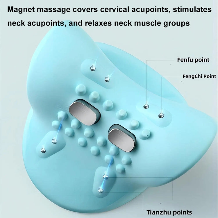 JJ-001 EMS Hot Compress Pulse Multifunctional Shoulder and Neck Massager - Blue